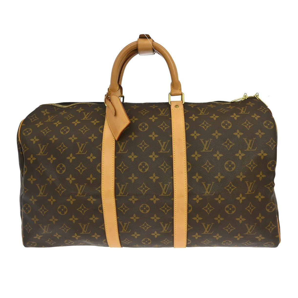 Louis Vuitton Keepall Bag Monogram Canvas Brown Canvas Travel Bag Bag (Authentic Pre-Loved)