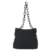 Prada Chain Shoulder Bag Tessuto Black Nylon Shoulder Bag Bag (Pre-Loved)