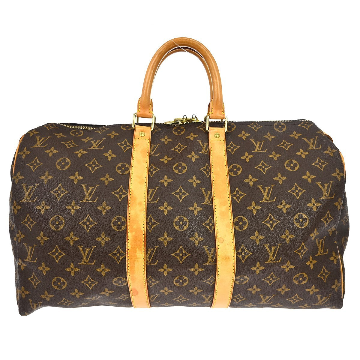 Louis Vuitton Keepall Bag Monogram Canvas Brown Canvas Travel Bag Bag (Authentic Pre-Loved)
