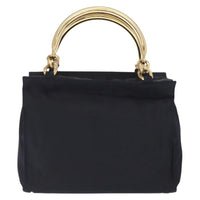 Prada Metal Handles Tote Tessuto Navy Nylon Tote Bag Bag (Pre-Loved)