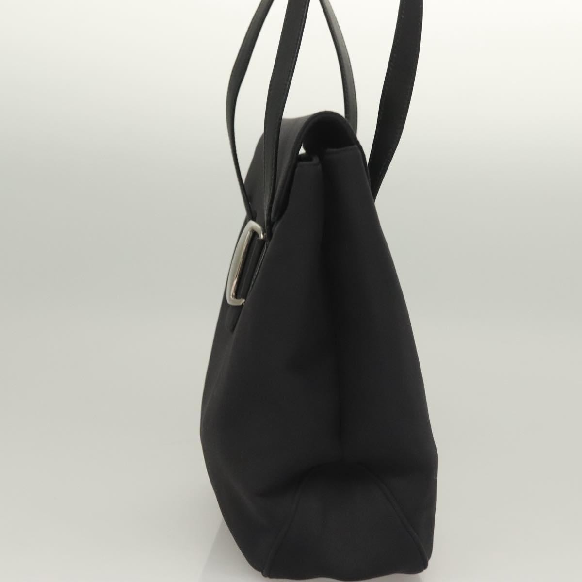 Salvatore Ferragamo Vala Shoulder Bag Leather Black Canvas Shoulder Bag Bag (Pre-Loved)