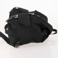 Prada Double Front Pocket Backpack Tessuto Black Nylon Backpack Bag (Authentic Pre-Loved)