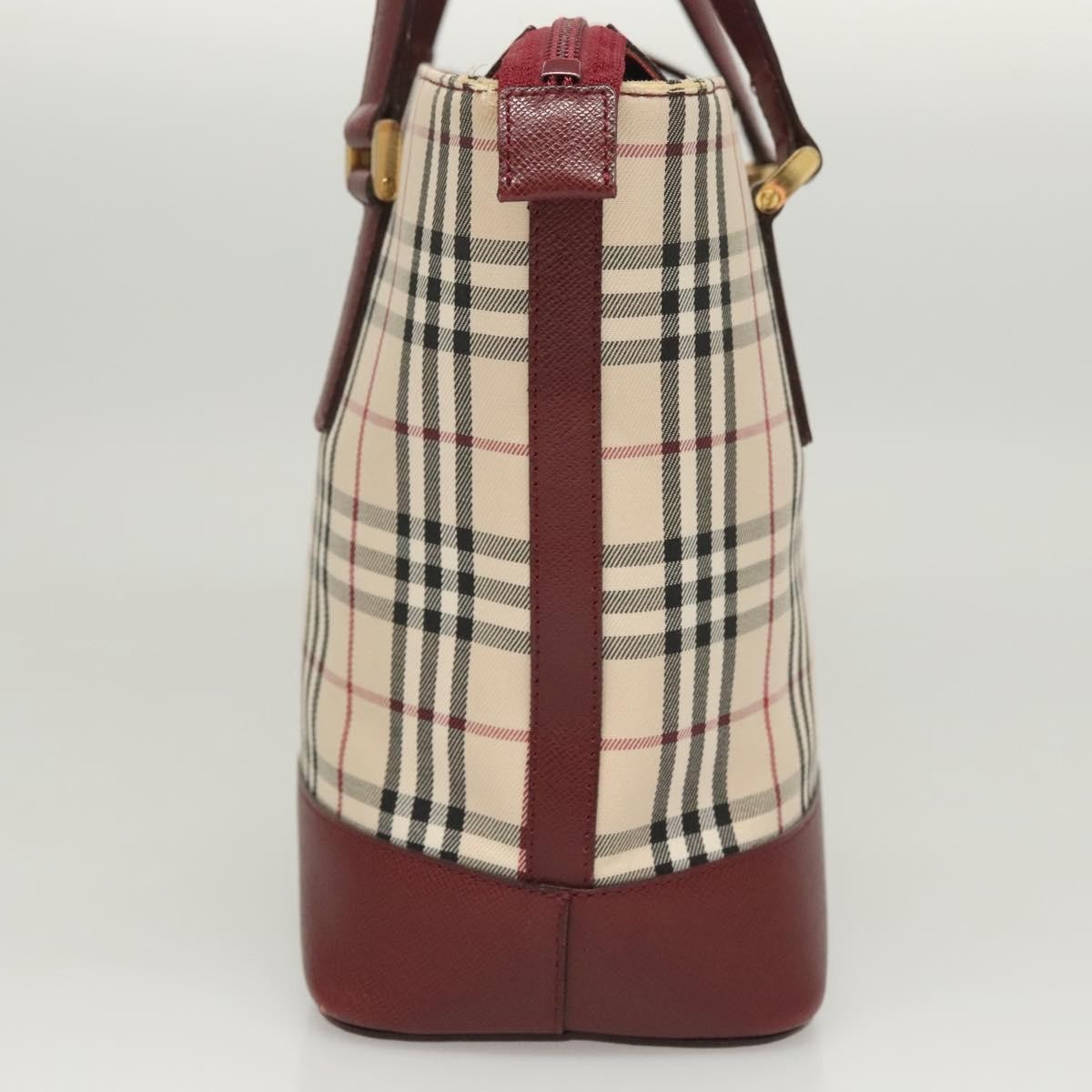 Burberry Nova Check Handbag Nova Check Canvas And Leather Beige Canvas Handbag (Authentic Pre-Loved)