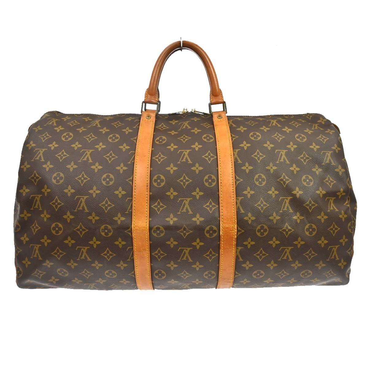 Louis Vuitton Keepall Bag Monogram Canvas Brown Canvas Travel Bag Bag (Pre-Loved)