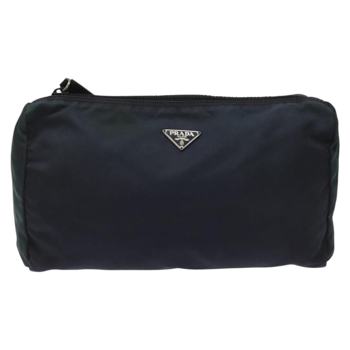 Prada Vintage Pouch Tessuto Navy Nylon Clutche & Pouche Bag (Pre-Loved)