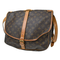 Louis Vuitton Louis Vuitton Saumur Handbag Monogram Canvas Brown Canvas Shoulder Bag Bag (Authentic Pre-Loved)