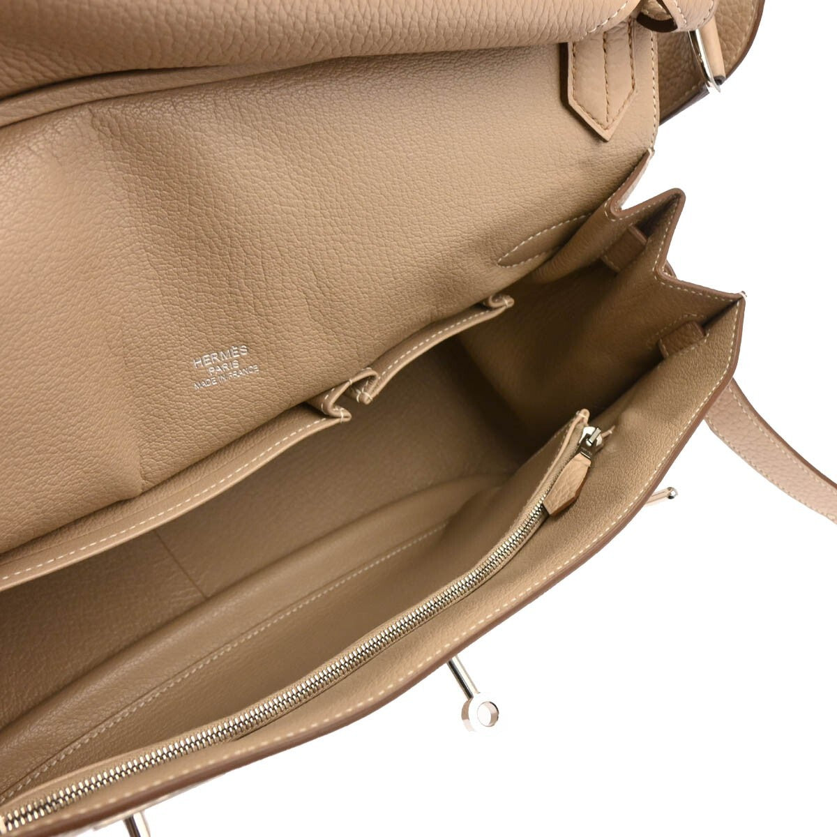 Hermes Jypsiere Bag Clemence Beige Leather Shoulder Bag Bag (Pre-Loved)