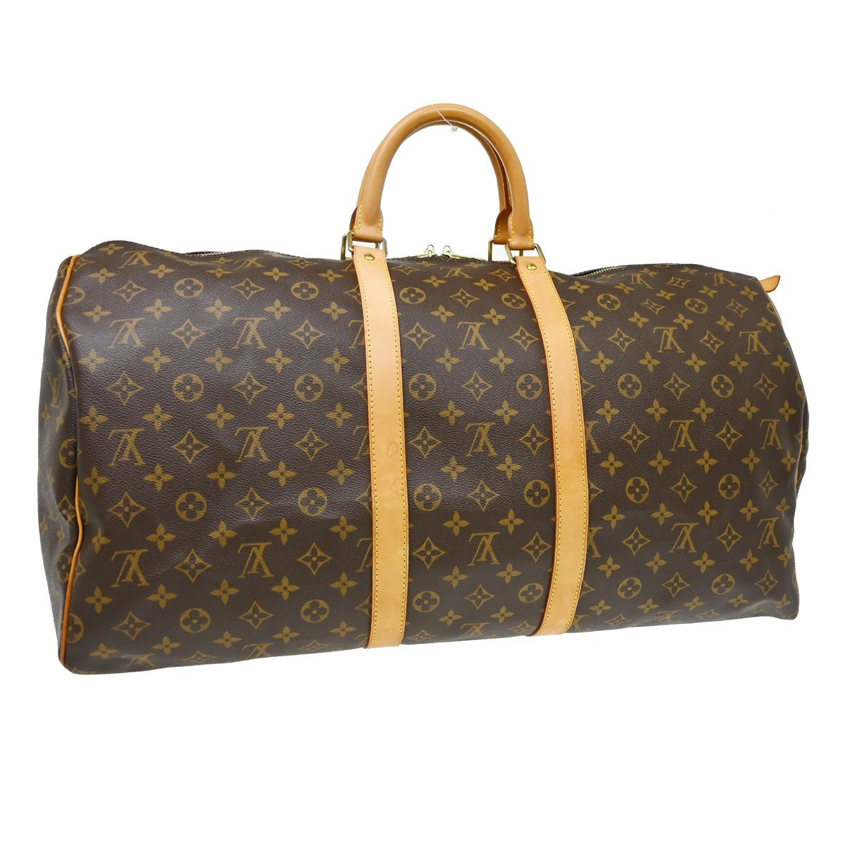 Louis Vuitton Keepall Bag Monogram Canvas Brown Canvas Travel Bag Bag (Pre-Loved)