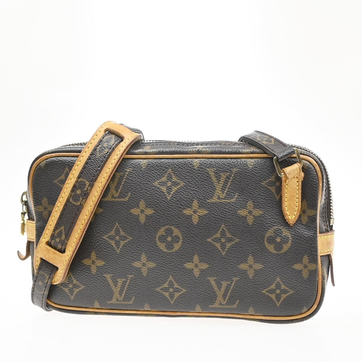 Louis Vuitton Louis Vuitton Pochette Marly Bandouliere Bag Monogram Canvas Brown Leather Shoulder Bag Bag (Pre-Loved)