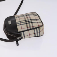 Burberry Nova Check Shoulder Bag Canvas And Leather Beige Canvas Shoulder Bag Bag (Authentic Pre-Loved)