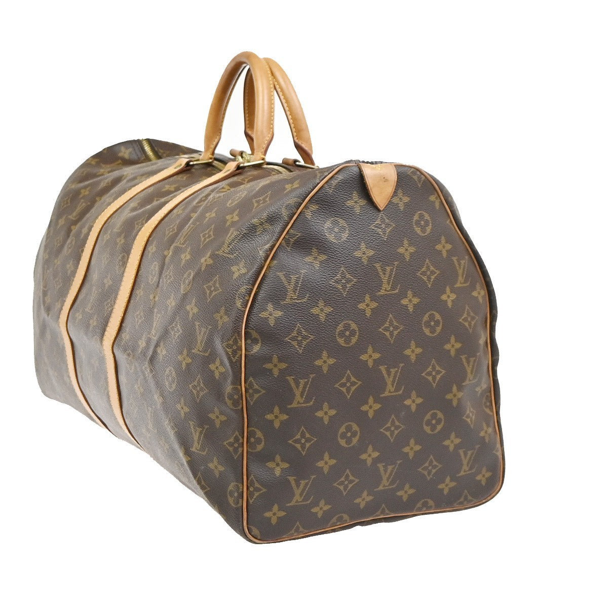 Louis Vuitton Keepall Bag Monogram Canvas Brown Canvas Travel Bag Bag (Authentic Pre-Loved)