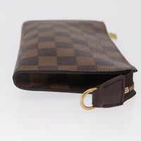 Louis Vuitton Marais Bucket Zip Pouch Damier Brown Canvas Clutche & Pouche Bag (Authentic Pre-Loved)