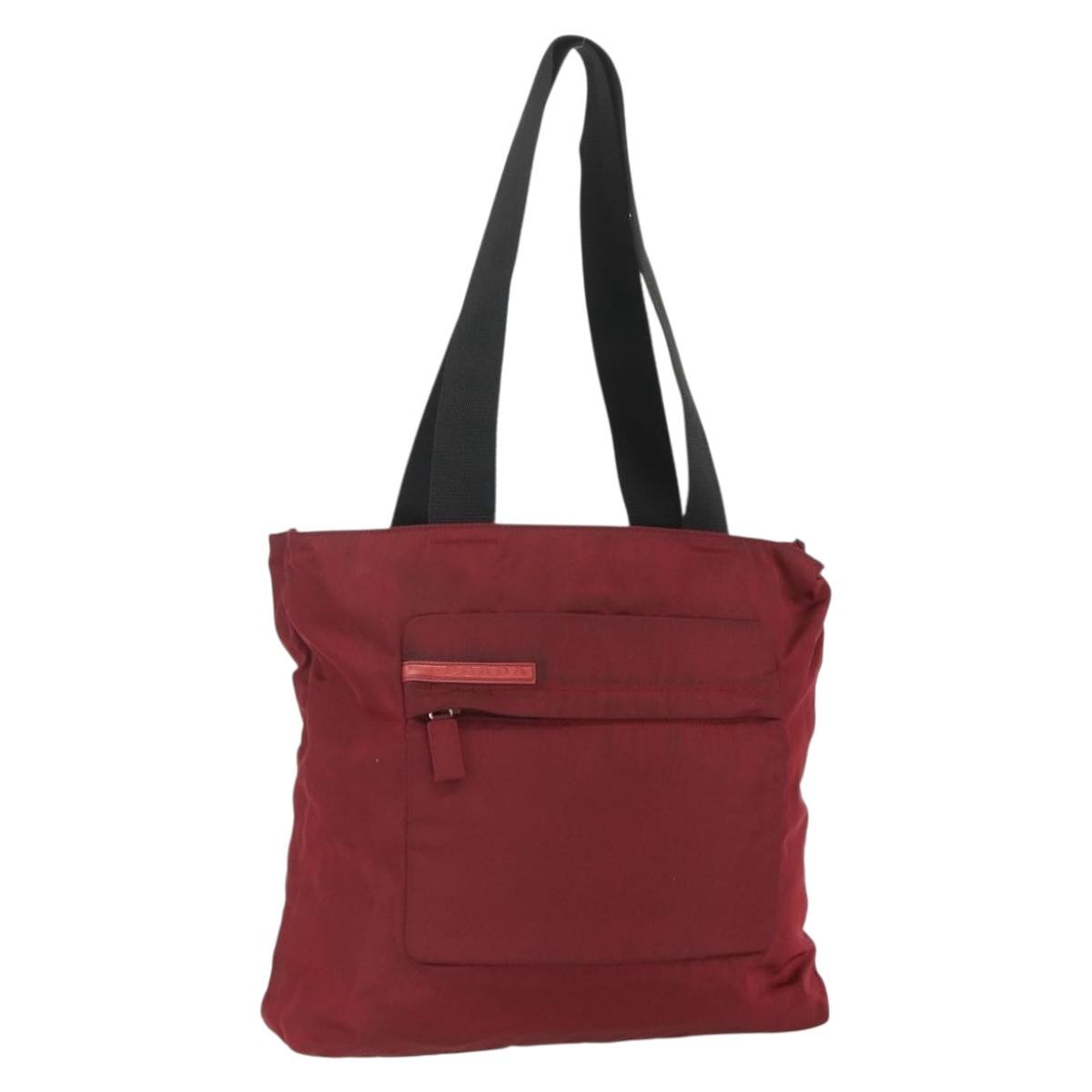 Prada Sport Tote Bag Nylon Red Nylon Tote Bag Bag (Pre-Loved)