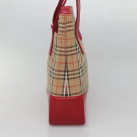 Burberry Nova Check Tote Canvas And Leather Beige Canvas Tote Bag Bag (Authentic Pre-Loved)