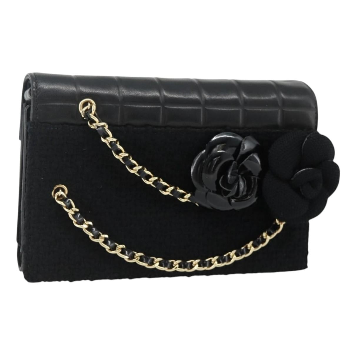 Chanel Flap Clutch Leather Black Leather Clutche & Pouche Bag (Authentic Pre-Loved)