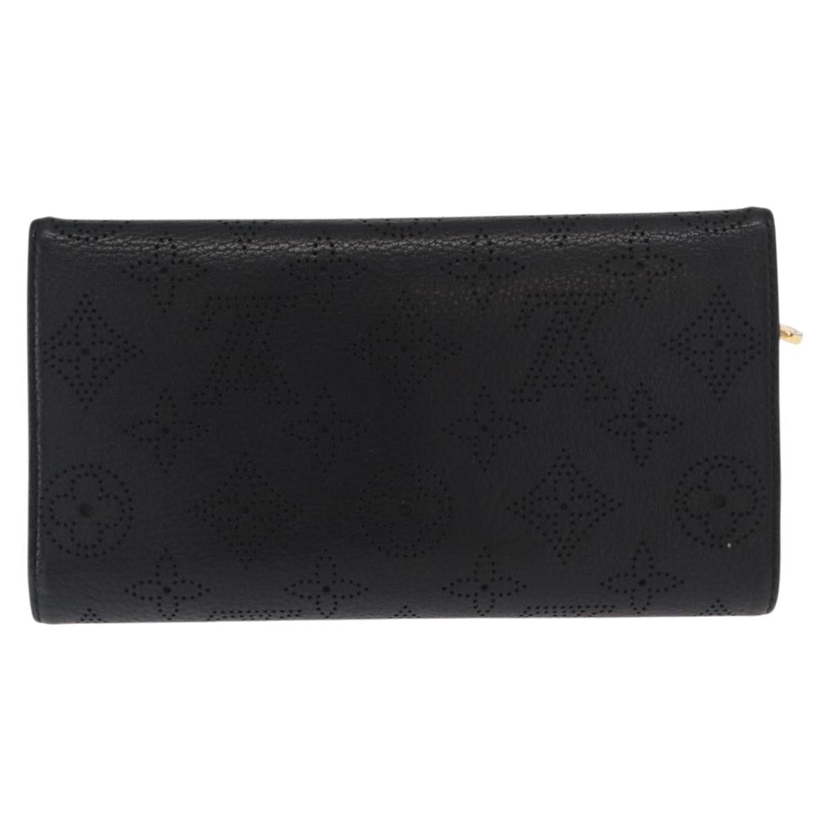 Louis Vuitton Amelia Wallet Mahina Leather Black Leather Wallets Accessory (Authentic Pre-Loved)