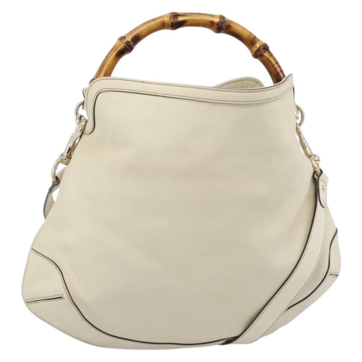 Gucci Gucci Vintage Convertible Bamboo Top Handle Bag Leather Multicolour Leather Handbag (Pre-Loved)