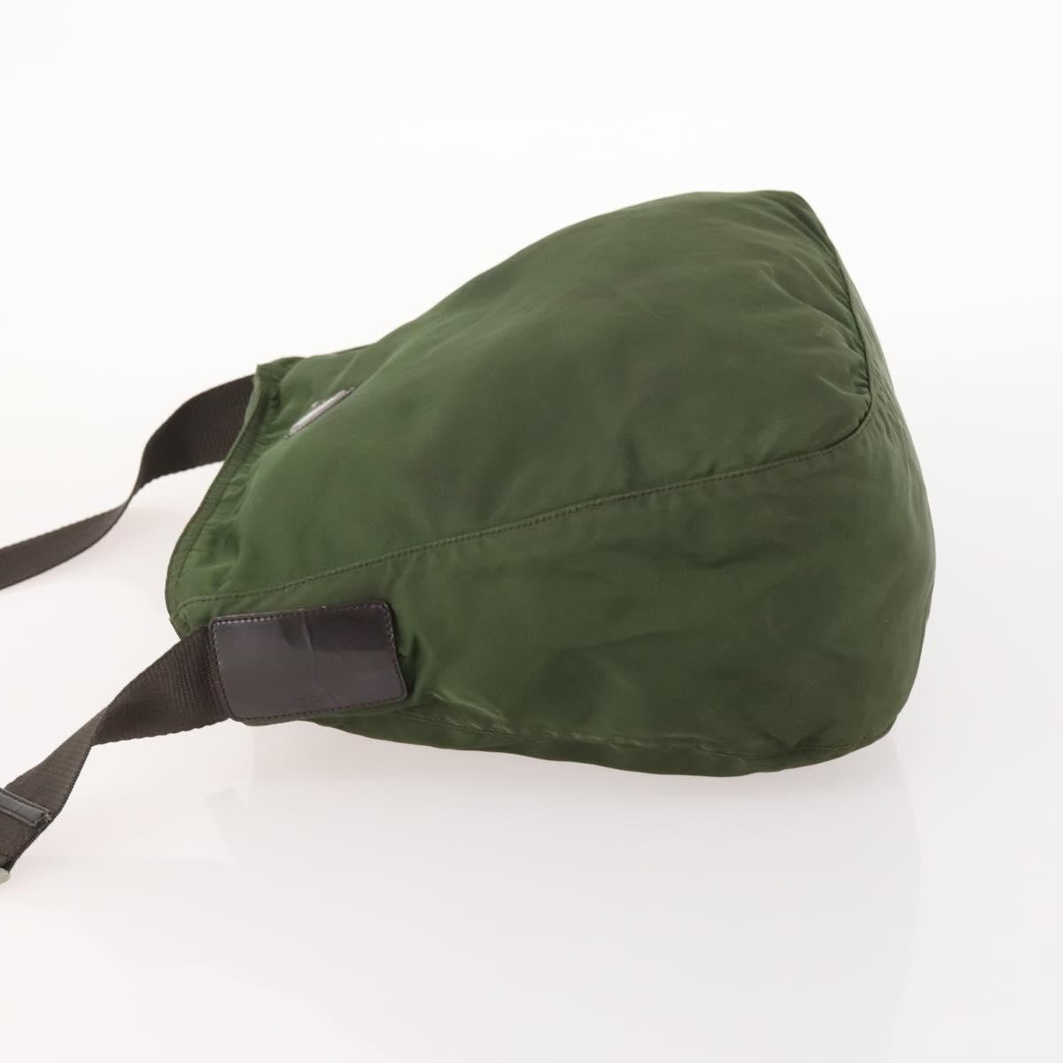 Prada Zip Top Messenger Bag Tessuto Khaki Nylon Shoulder Bag Bag (Authentic Pre-Loved)