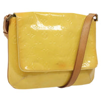 Louis Vuitton Thompson Street Handbag Monogram Vernis Yellow Patent_Leather Shoulder Bag Bag (Authentic Pre-Loved)