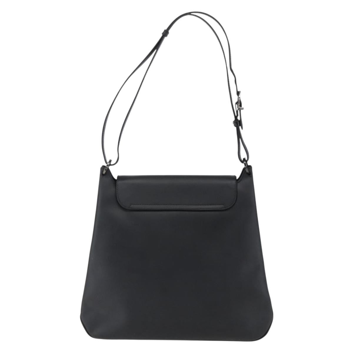 Salvatore Ferragamo Vara Shoulder Bag Leather Black Leather Shoulder Bag Bag (Authentic Pre-Loved)