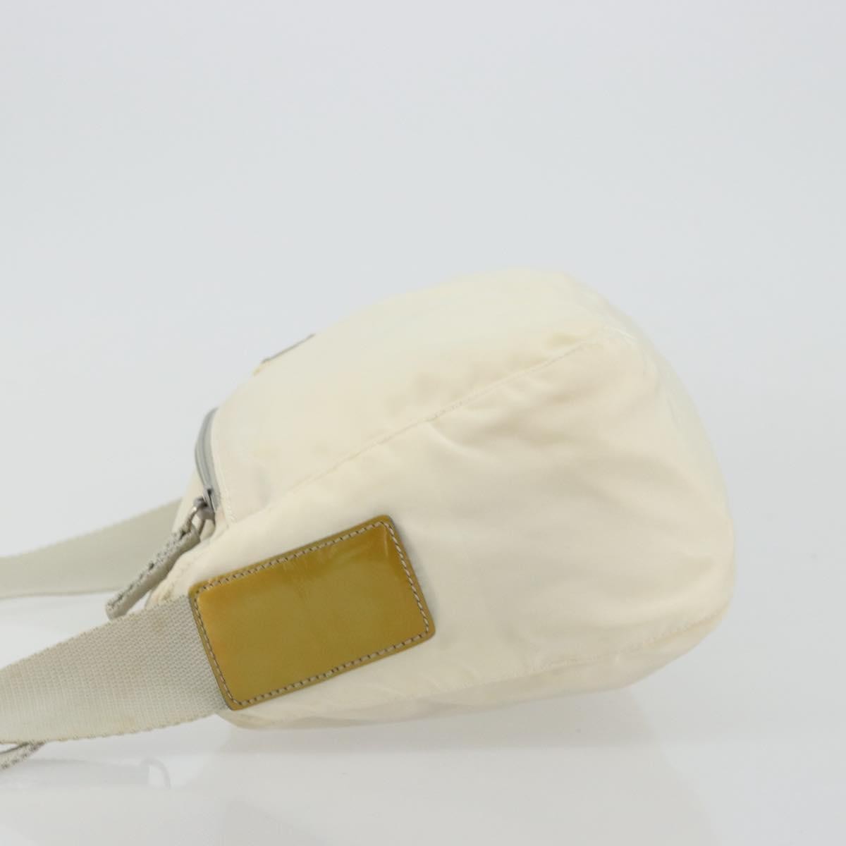 Prada Zip Waist Bag Tessuto White Nylon Shoulder Bag Bag (Authentic Pre-Loved)