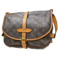 Louis Vuitton Louis Vuitton Saumur Handbag Monogram Canvas Brown Canvas Shoulder Bag Bag (Pre-Loved)