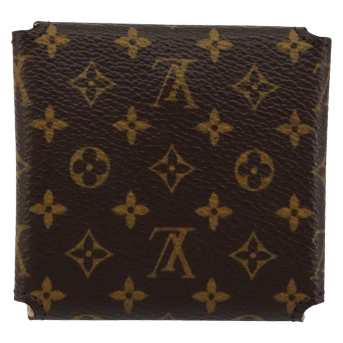 Louis Vuitton Case Jewelry Box Canvas Brown Canvas Wallets Accessory (Authentic Pre-Loved)