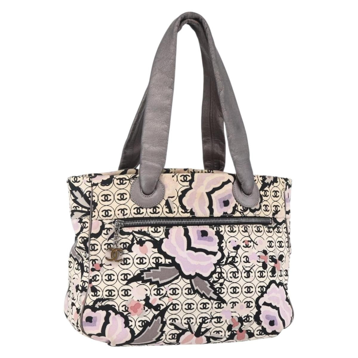 Chanel Chanel Vintage Floral Tote Canvas Beige Canvas Tote Bag Bag (Pre-Loved)