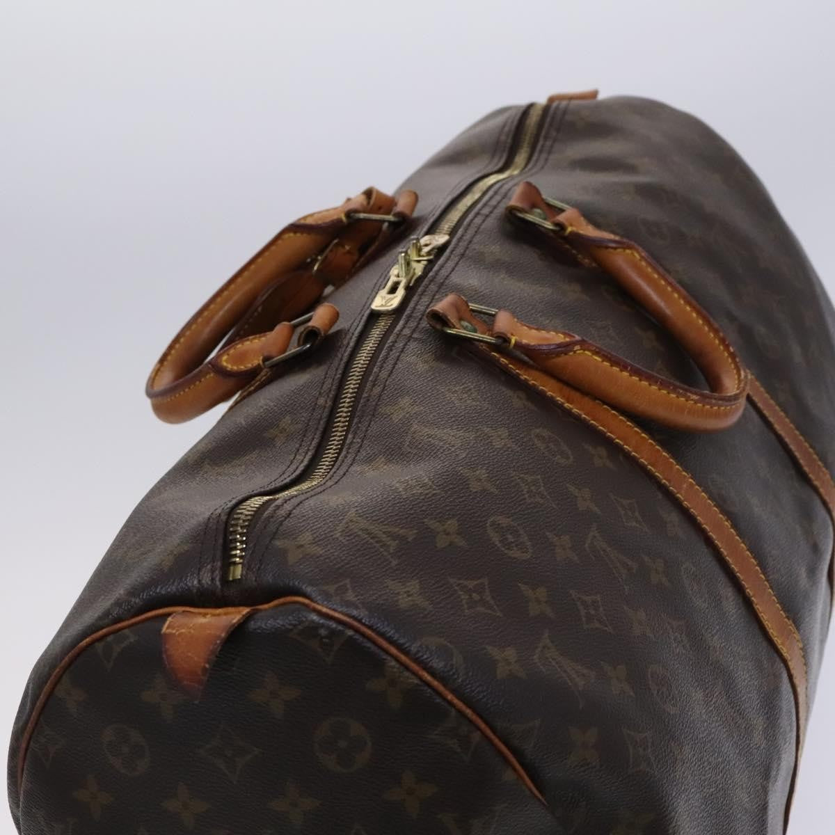 Louis Vuitton Keepall Bag Monogram Canvas Brown Canvas Travel Bag Bag (Authentic Pre-Loved)