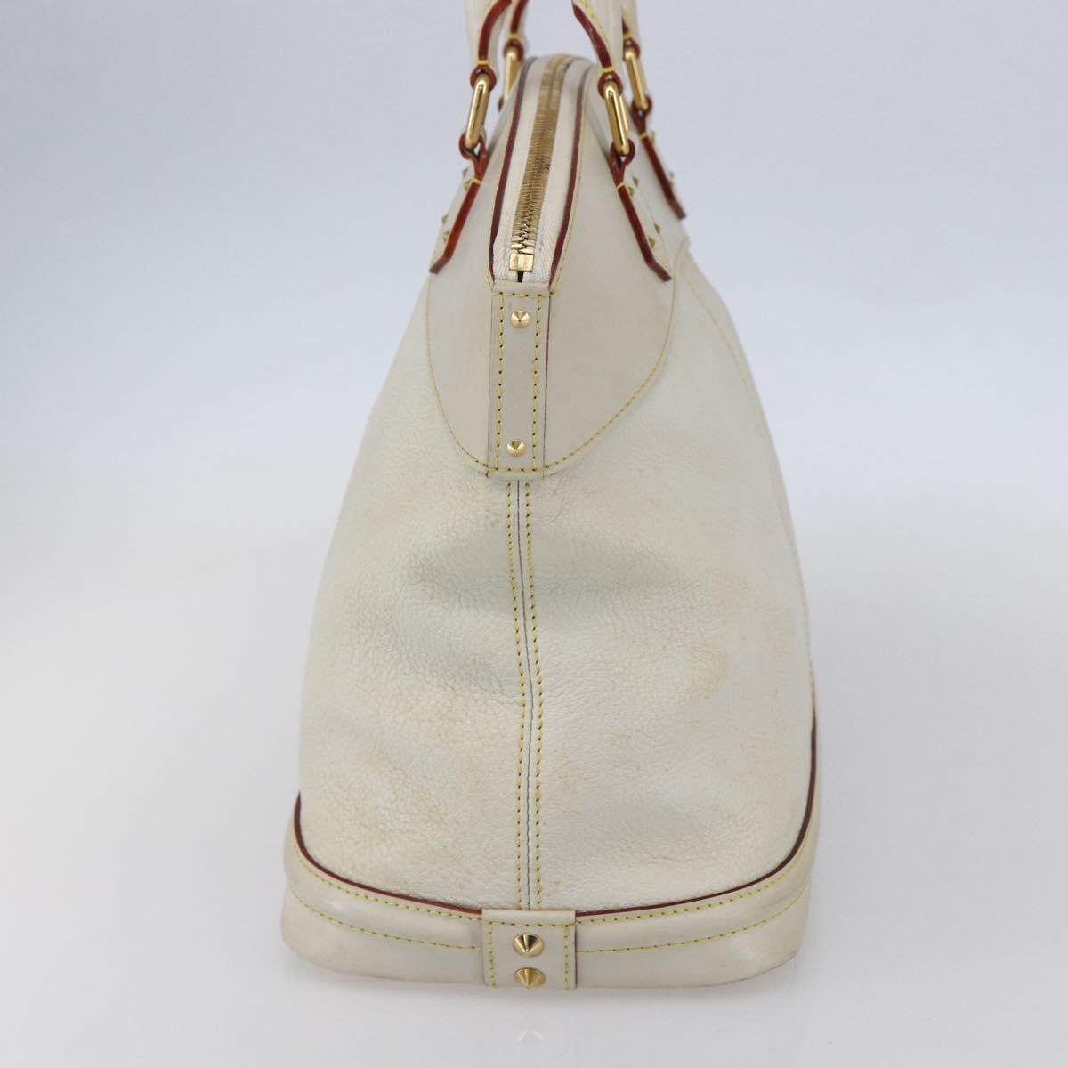 Louis Vuitton Suhali Lockit Handbag Leather White Leather Tote Bag Bag (Pre-Loved)