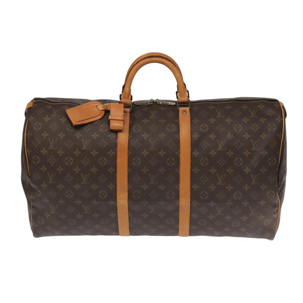 Louis Vuitton Keepall Bag Monogram Canvas Brown Canvas Travel Bag Bag (Pre-Loved)