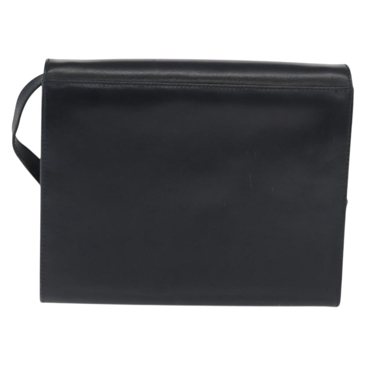 Salvatore Ferragamo Salvatore Ferragamo Vala Shoulder Bag Leather Navy Leather Shoulder Bag Bag (Pre-Loved)