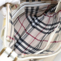 Burberry Vintage Shoulder Bag Leather White Leather Shoulder Bag Bag (Authentic Pre-Loved)