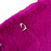 Chanel Vintage Cc Chain Shoulder Bag Rabbit Fur Purple Fur Shoulder Bag Bag (Pre-Loved)