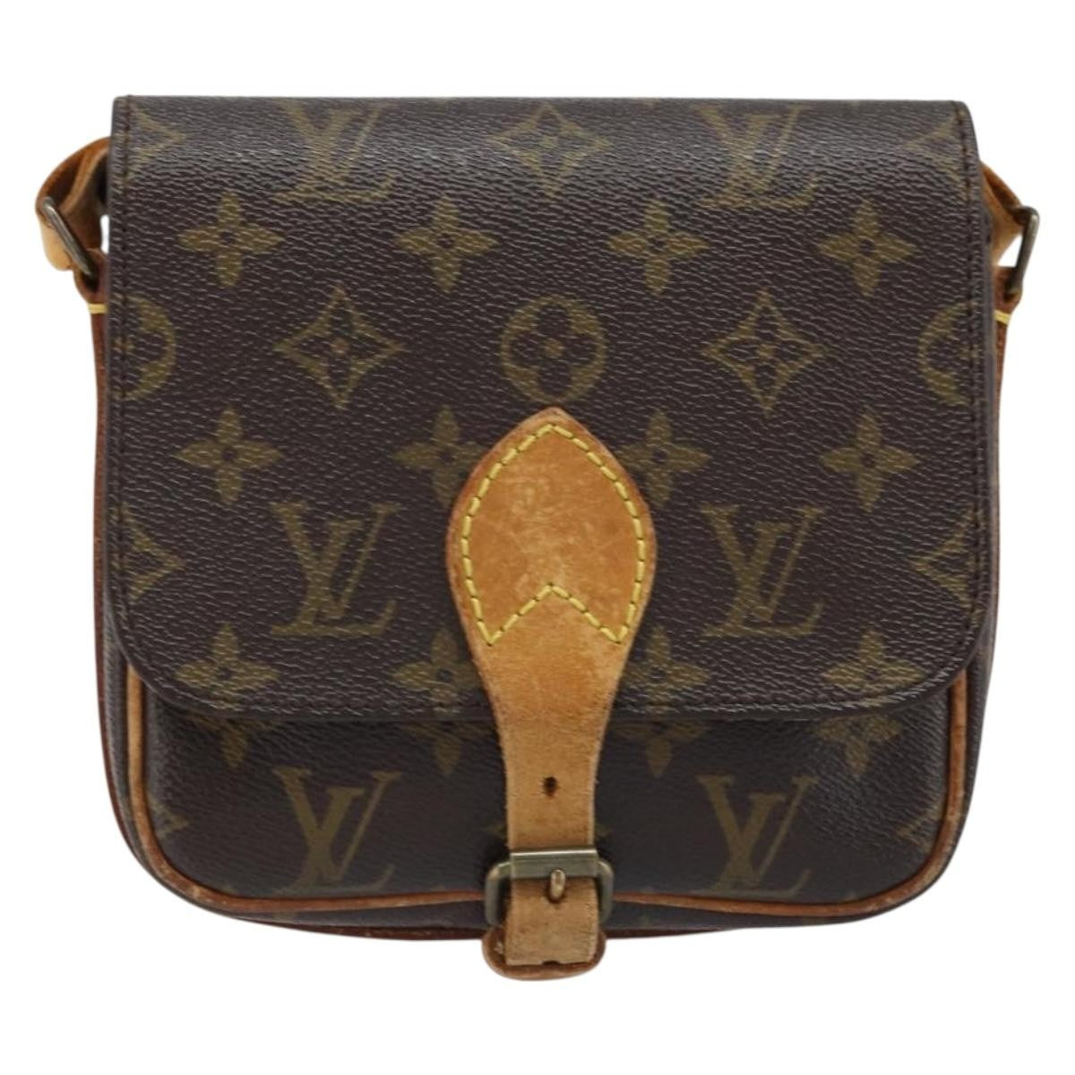 Louis Vuitton Cartouchiere Handbag Monogram Canvas Brown Canvas Shoulder Bag Bag (Pre-Loved)