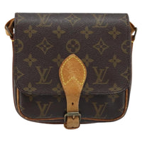 Louis Vuitton Cartouchiere Handbag Monogram Canvas Brown Canvas Shoulder Bag Bag (Pre-Loved)