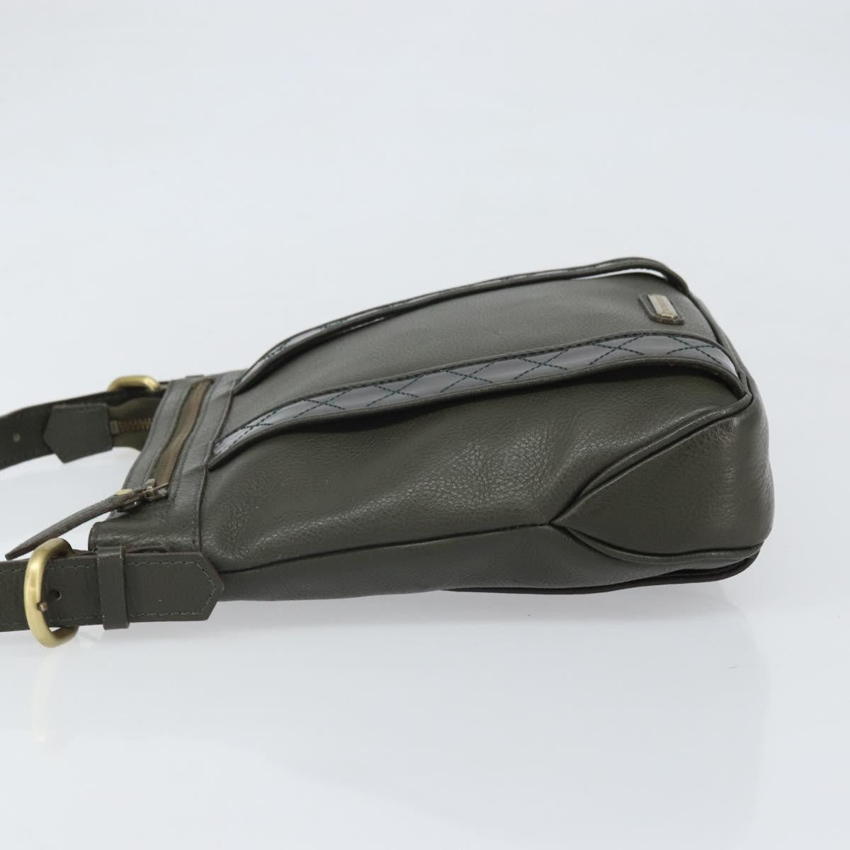 Burberry Vintage Shoulder Bag Leather Khaki Leather Shoulder Bag Bag (Authentic Pre-Loved)