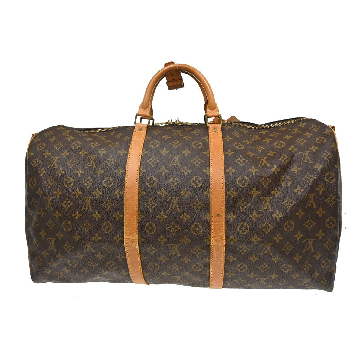 Louis Vuitton Keepall Bandouliere Bag Monogram Canvas Brown Canvas Travel Bag Bag (Pre-Loved)