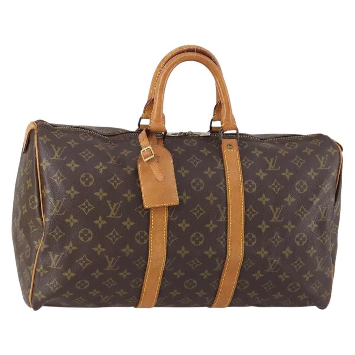 Louis Vuitton Keepall Bag Monogram Canvas Brown Canvas Travel Bag Bag (Pre-Loved)