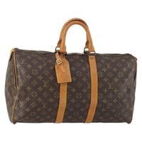 Louis Vuitton Keepall Bag Monogram Canvas Brown Canvas Travel Bag Bag (Pre-Loved)