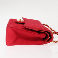 Chanel Timeless - Classic Double Flap Bag Quilted Satin Red Satin Shoulder Bag Bag (Pre-Loved)