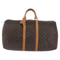 Louis Vuitton Keepall Bag Monogram Canvas Brown Canvas Travel Bag Bag (Pre-Loved)