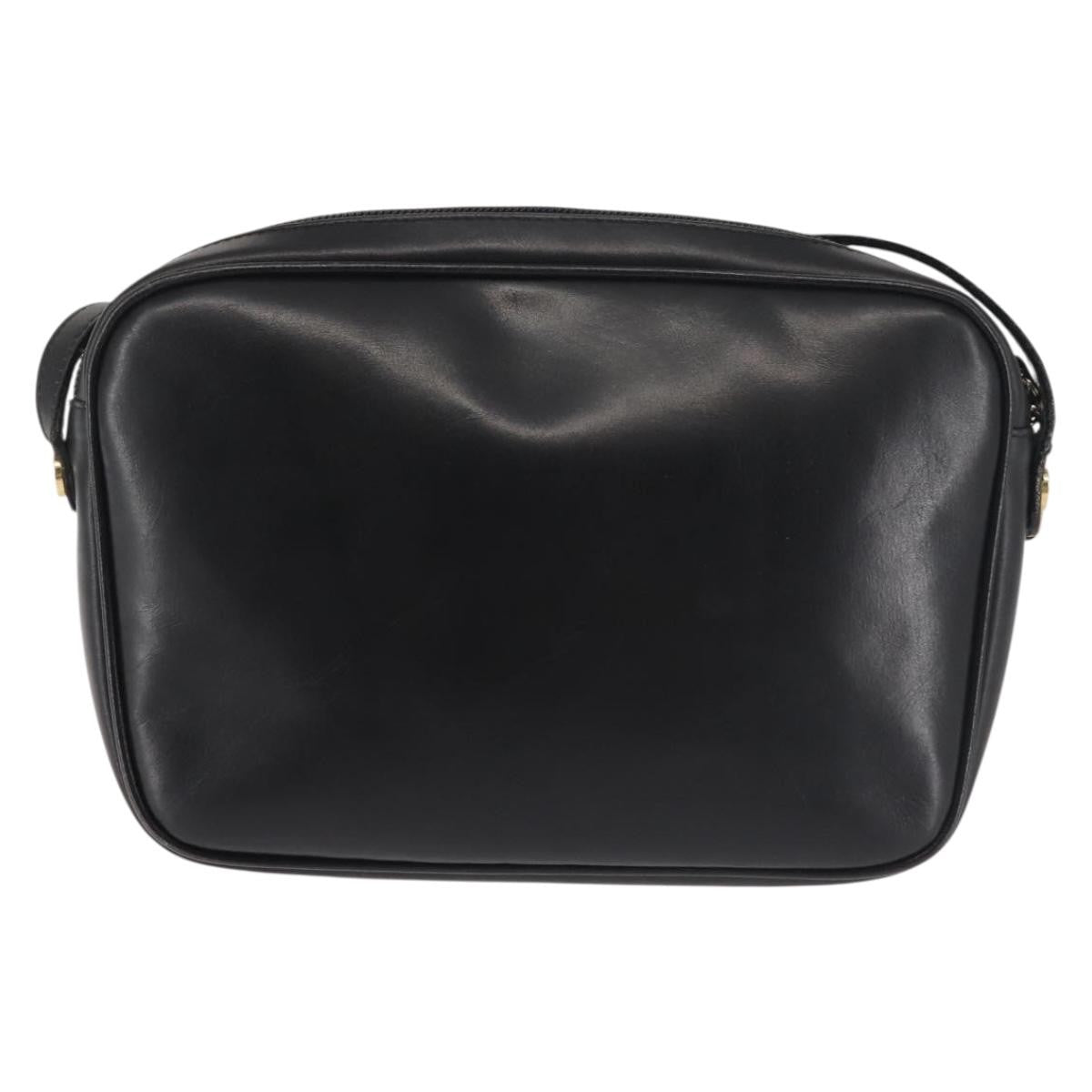 Salvatore Ferragamo Vala Shoulder Bag Leather Black Leather Shoulder Bag Bag (Authentic Pre-Loved)