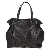 Gucci Full Moon Tote Leather Black Leather Tote Bag Bag (Pre-Loved)