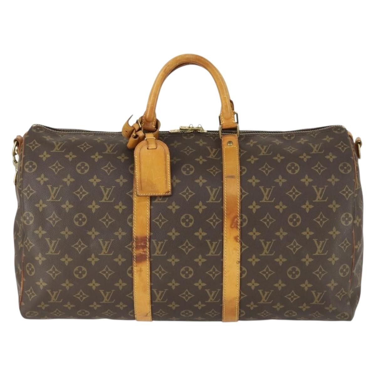 Louis Vuitton Keepall Bag Monogram Canvas Brown Canvas Travel Bag Bag (Pre-Loved)