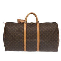 Louis Vuitton Keepall Bag Monogram Canvas Brown Canvas Travel Bag Bag (Pre-Loved)