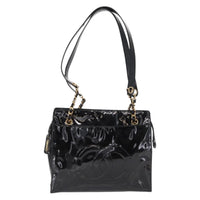 Chanel Vintage Timeless Chain Shoulder Bag Patent Black Patent_Leather Shoulder Bag Bag (Pre-Loved)