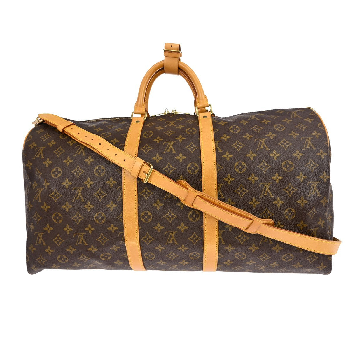 Louis Vuitton Keepall Bag Monogram Canvas Brown Canvas Travel Bag Bag (Authentic Pre-Loved)