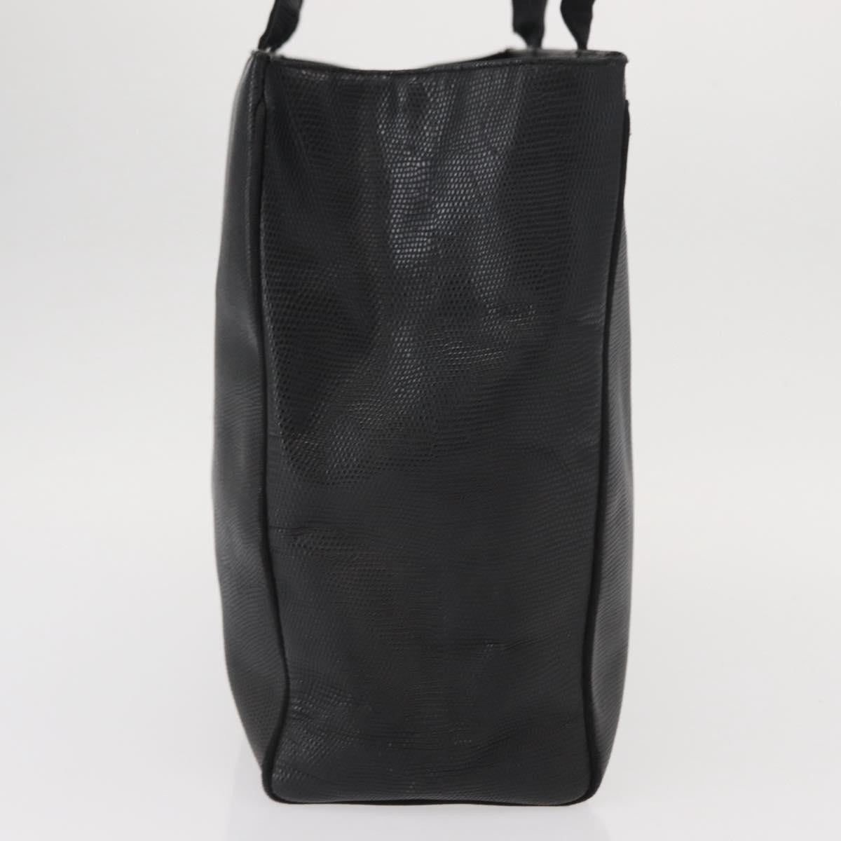 Salvatore Ferragamo Vala Tote Leather Black Leather Tote Bag Bag (Authentic Pre-Loved)