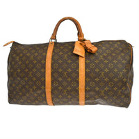 Louis Vuitton Keepall Bag Monogram Canvas Brown Canvas Travel Bag Bag (Pre-Loved)